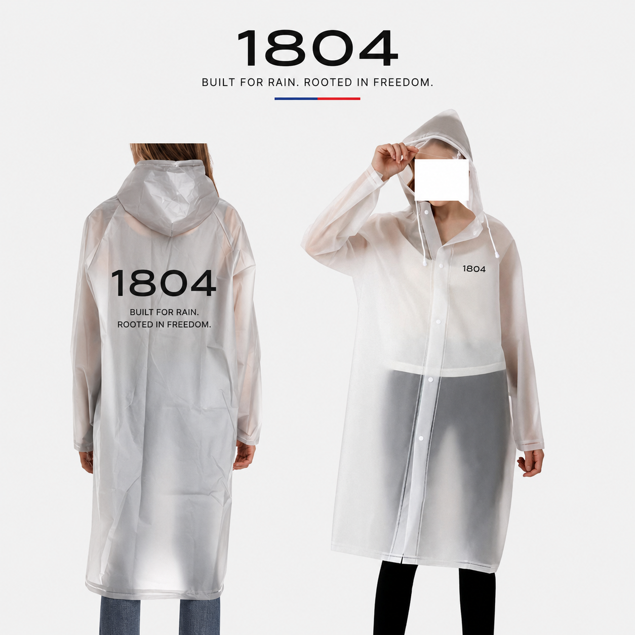 Frosted White 1804 Raincoat